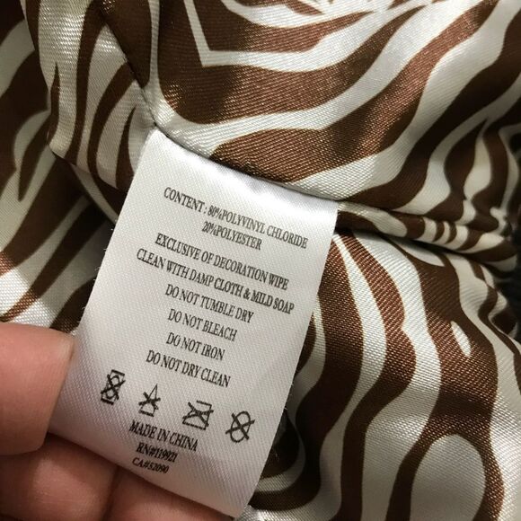 Brown Faux Leather Woman Jacket by Deréon - Picture 8 of 8